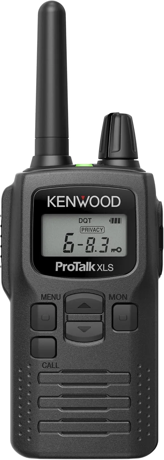 KENWOOD ProTalk PKT-300 Two-Way Handheld Radio (2W), 6 Modifiable Channels, Built-in VOX & Privacy Talk, 10 Call Alert Tones, IP52 UHF Radio & Mil-STD 810 (C, D, E, F, G & H), LCD with Backlight