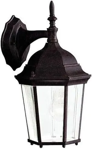 Kichler Madison 14.75" 1 Light Outdoor Wall Light with Clear Beveled Glass in Tannery Bronze