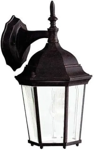 Kichler Madison 14.75" 1 Light Outdoor Wall Light with Clear Beveled Glass in Tannery Bronze