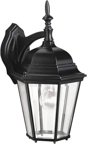 Kichler Madison 17" 1 Light Wall Light with Clear Beveled Glass in Black