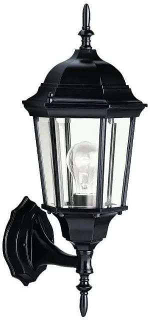 Kichler Madison 22.75" 1 Light Outdoor Wall Light with Clear Beveled Glass in Black