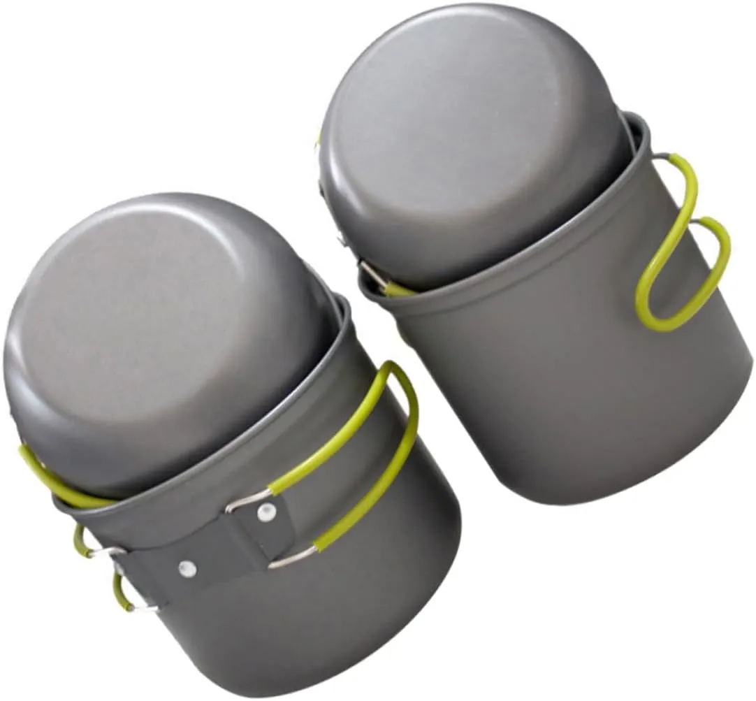 KICHOUSE Camping Cookware Set 1pc Portable Pot Collapsible Lid Outdoor Cooking Pot for Hiking Picnic for Camping