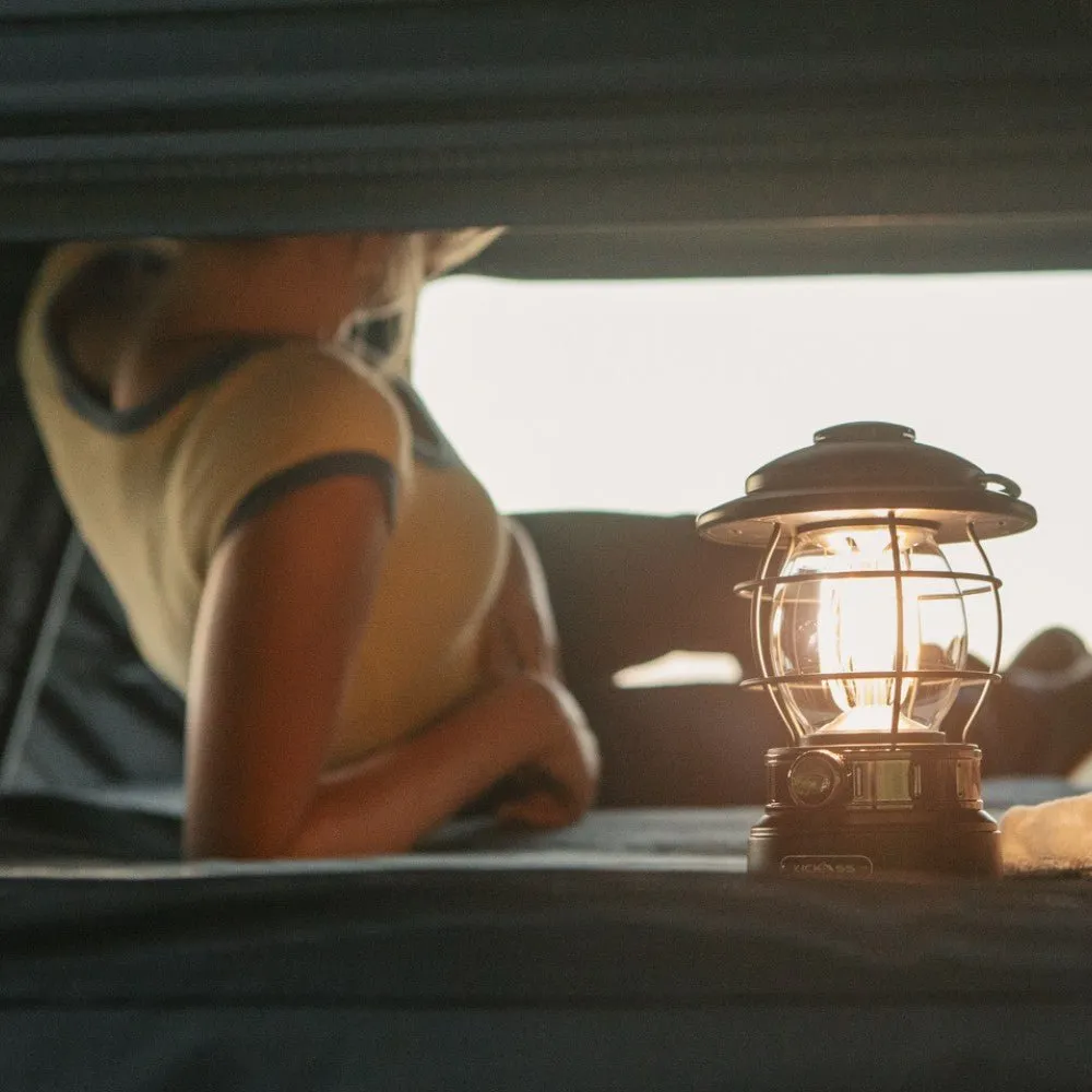 KickAss Vintage Camping Lantern - Black