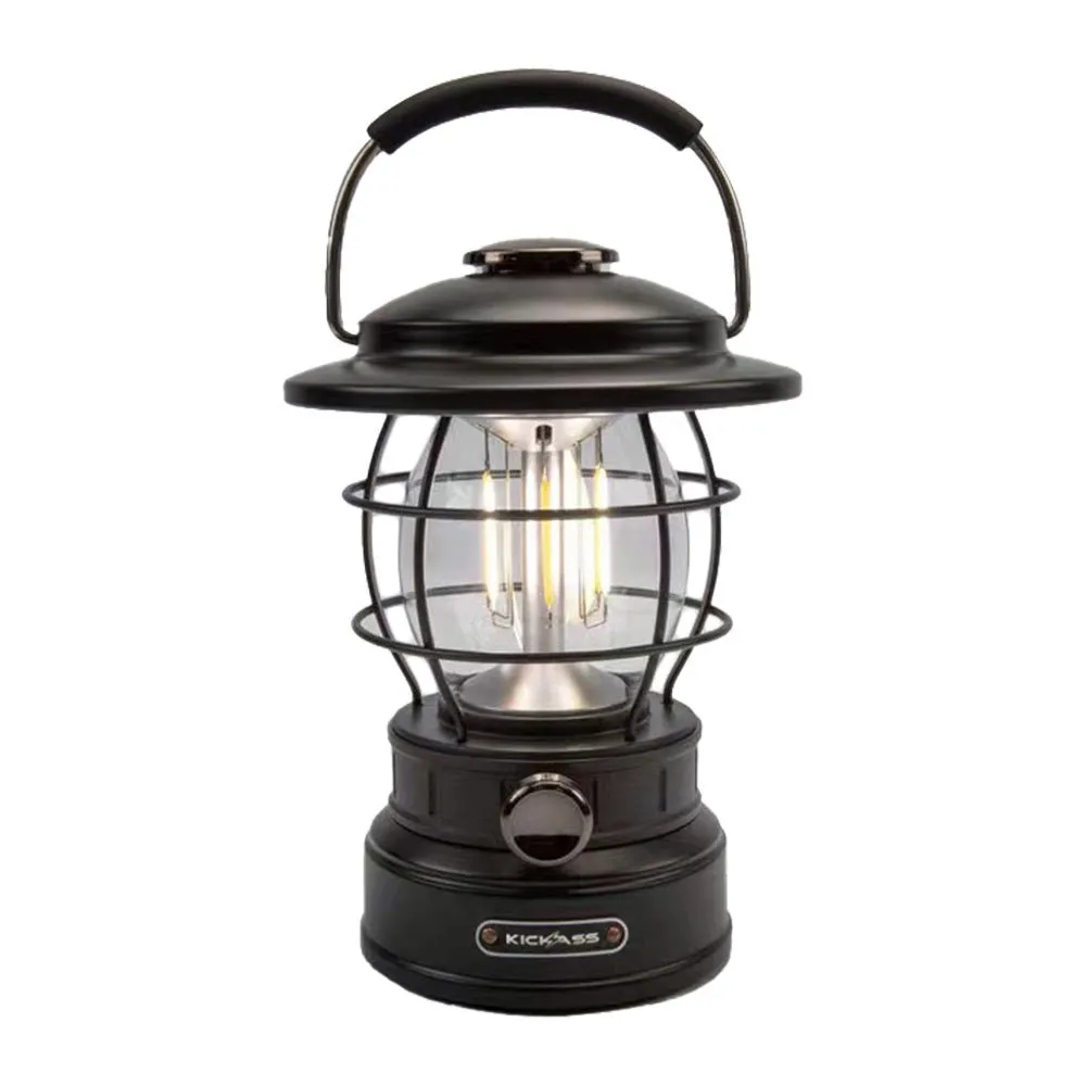 KickAss Vintage Camping Lantern - Black