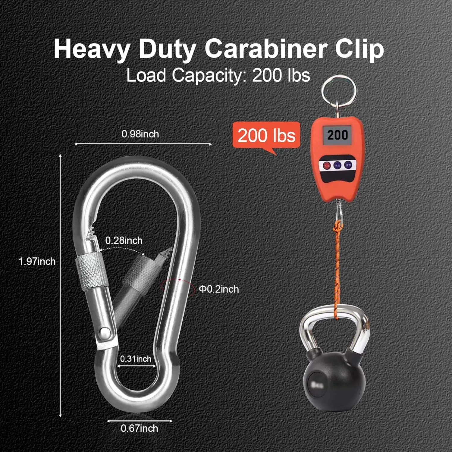 KINLINK 25 Pack Screw Locking Carabiner, 1.97 inch Heavy Duty Carabiner Clips, 304 Stainless Steel Small Caribeener Clips, Caribiniers for Outdoor Camping, Swing, Hammock, Hiking, Quick Link