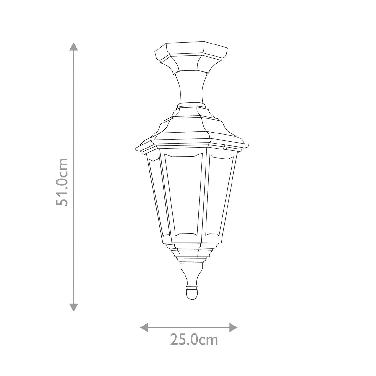 Kinsale 1 Light Pedestal/Porch Lantern | Black