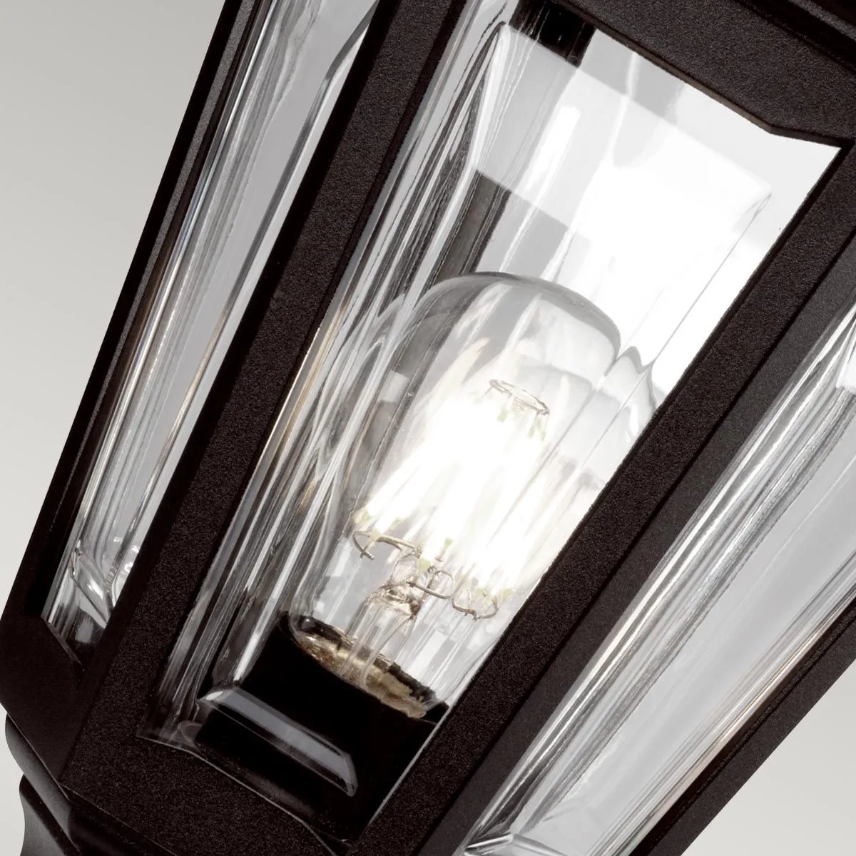 Kinsale 1 Light Pedestal/Porch Lantern | Black