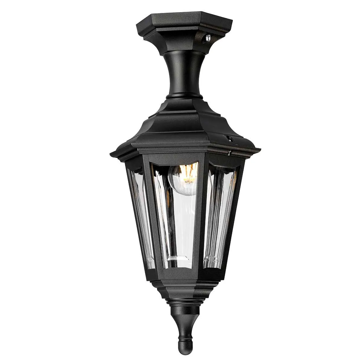 Kinsale 1 Light Pedestal/Porch Lantern | Black