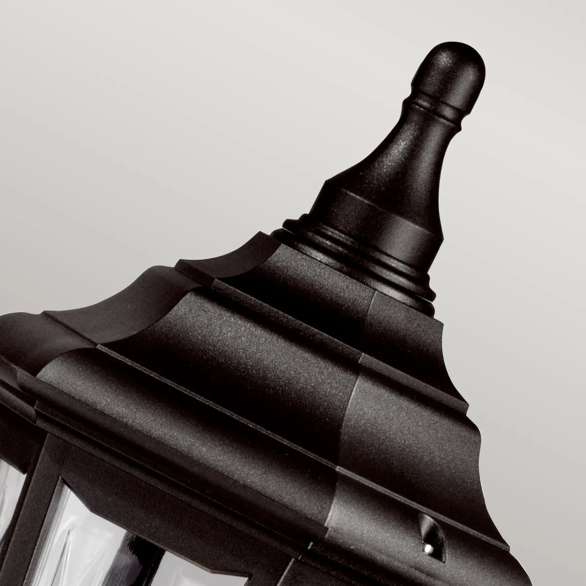 Kinsale 1 Light Pillar Lantern | Black
