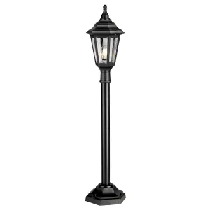 Kinsale 1 Light Pillar Lantern | Black