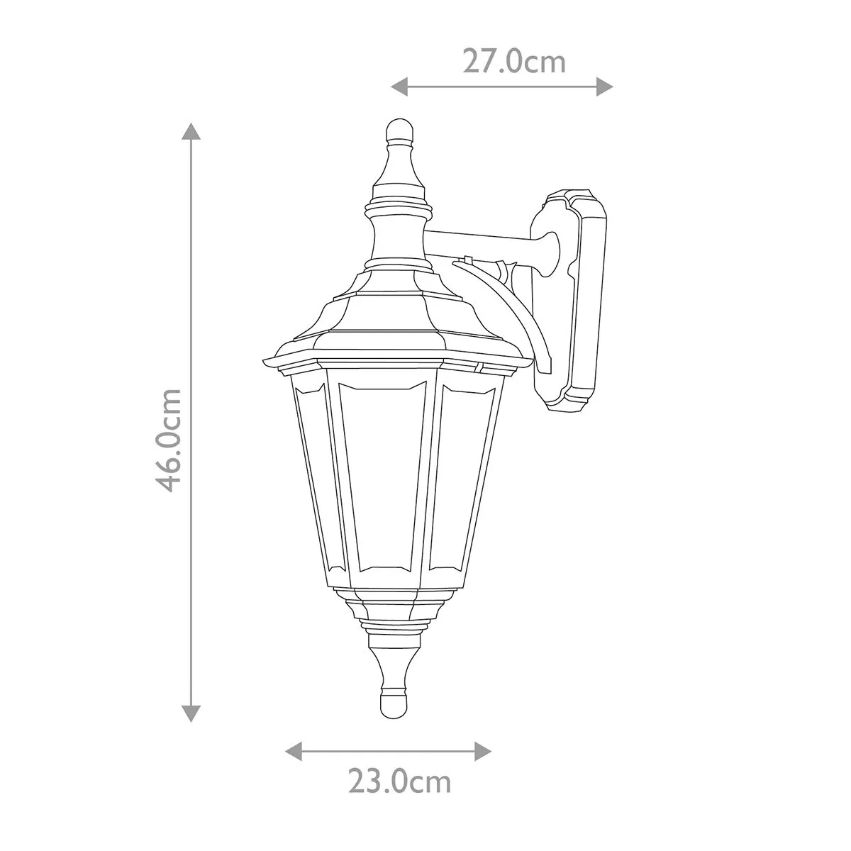 Kinsale 1 Light Wall Lantern | Black