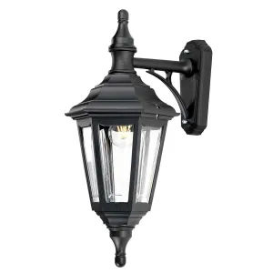 Kinsale 1 Light Wall Lantern | Black