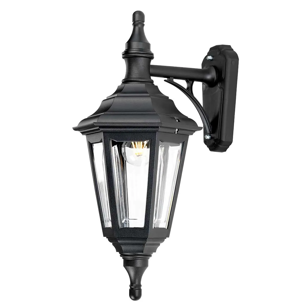 Kinsale 1 Light Wall Lantern | Black