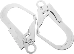 Kisangel 2pcs Heavy Duty Metal Climbing Hook Locking Carabiner Self-Locking Mountaineering Safety Hook