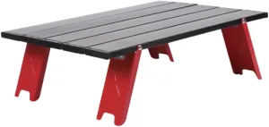 Kisangel Picnic Table Portable Outdoor Table for Camping Easy Setup Lightweight Design Stable Legs for Lawn Tent Beach Use Red