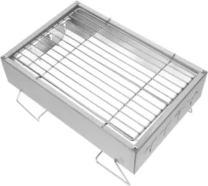 Kisangel Portable Charcoal Grill Foldable Outdoor Bbq Cooking Rack for Camping Tailgating and Picnics Durable Design with Excellent Air Circulation Easy to Use and Carry
