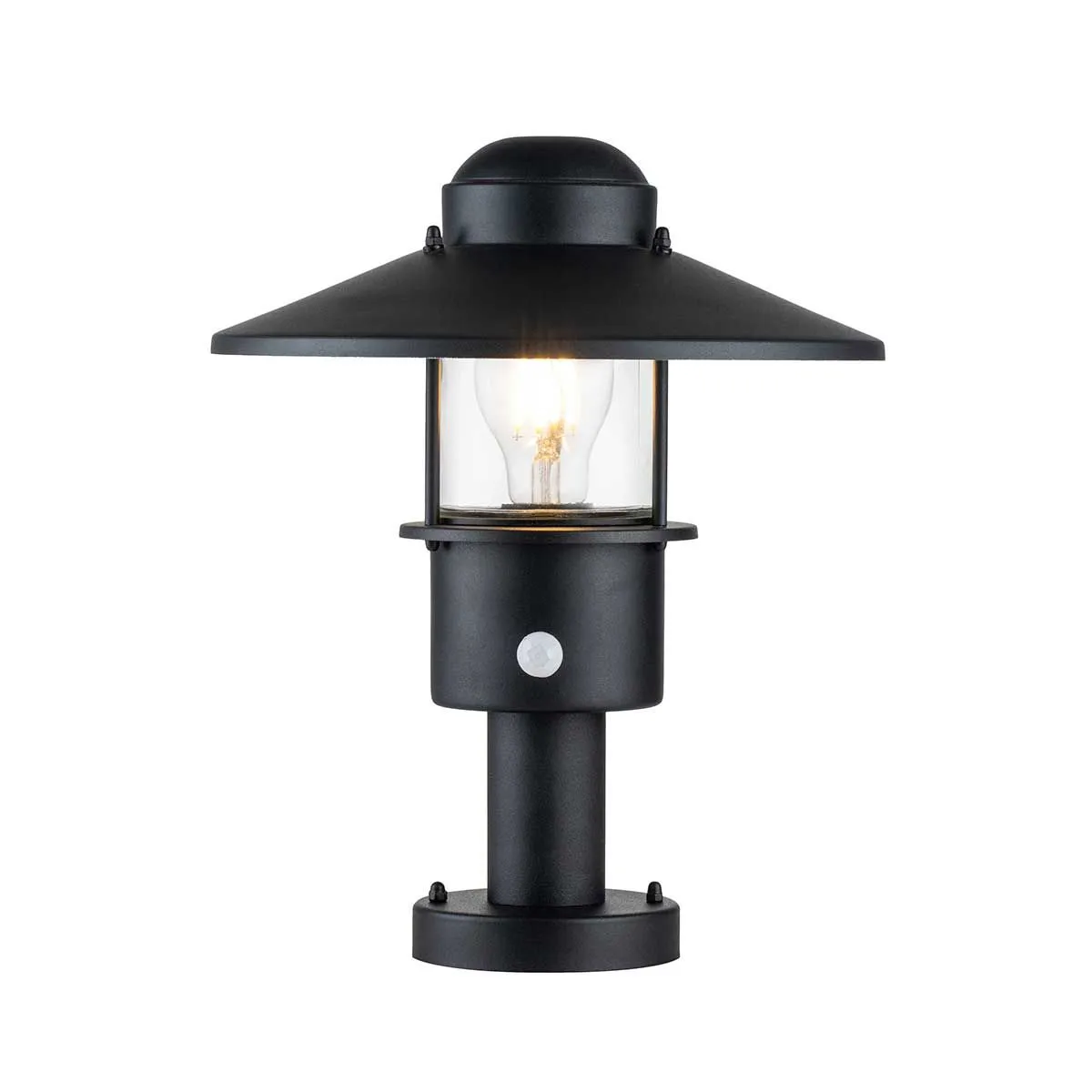 Klampenborg 1 Light Pedestal with PIR | Black
