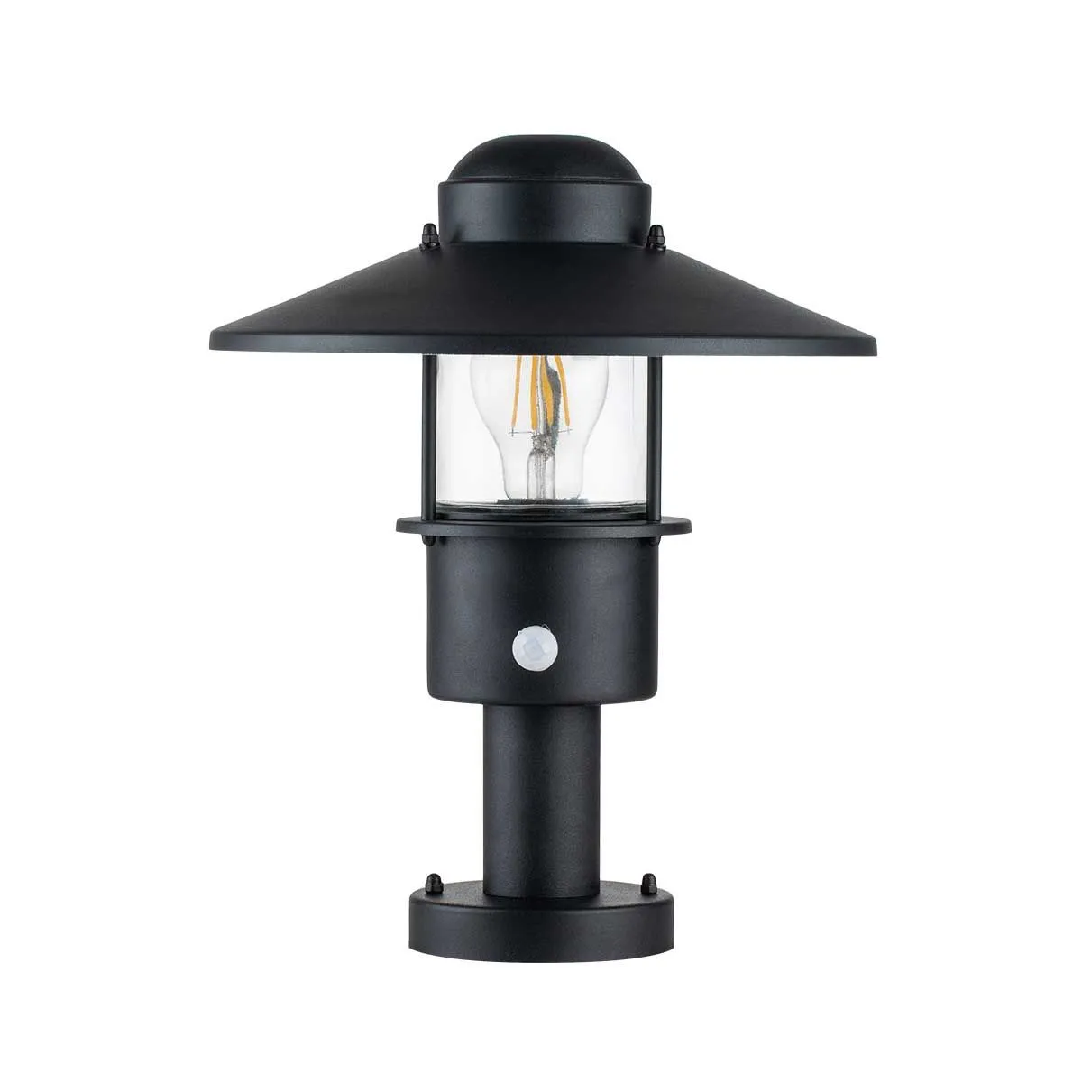 Klampenborg 1 Light Pedestal with PIR | Black