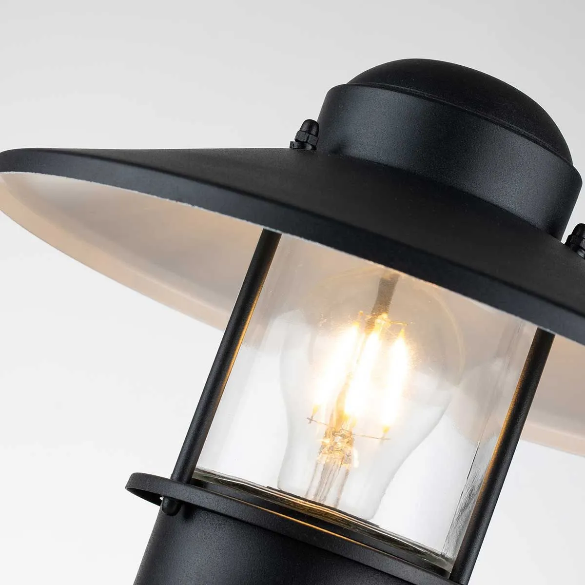 Klampenborg 1 Light Pedestal with PIR | Black