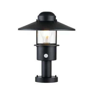 Klampenborg 1 Light Pedestal with PIR | Black
