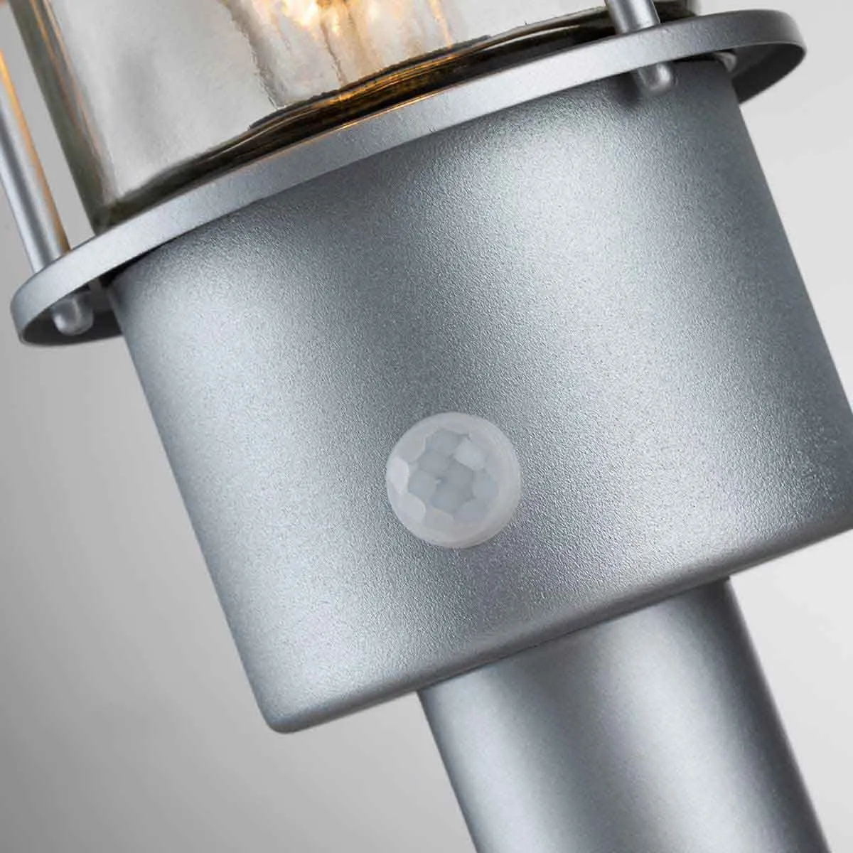 Klampenborg 1 Light Pedestal with PIR | Silver