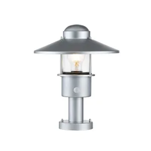 Klampenborg 1 Light Pedestal with PIR | Silver