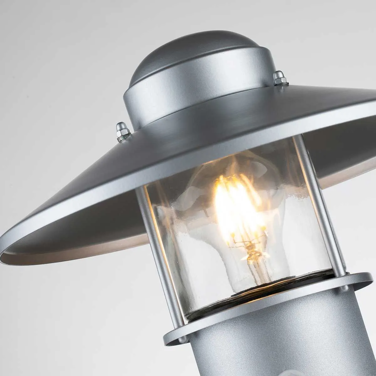 Klampenborg 1 Light Pedestal with PIR | Silver