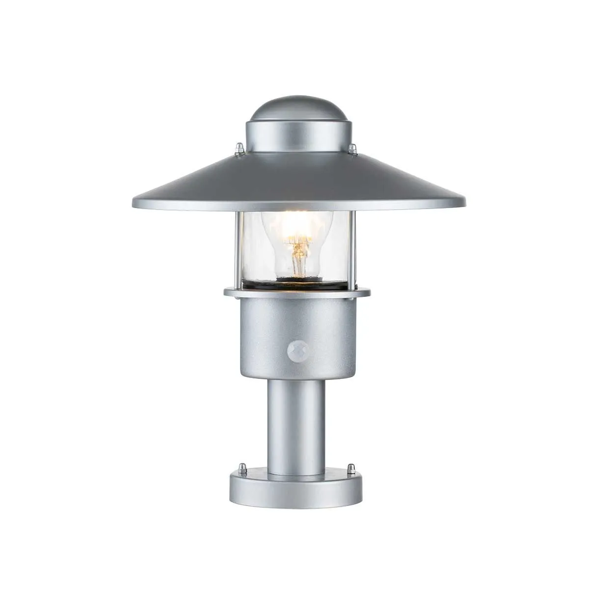 Klampenborg 1 Light Pedestal with PIR | Silver