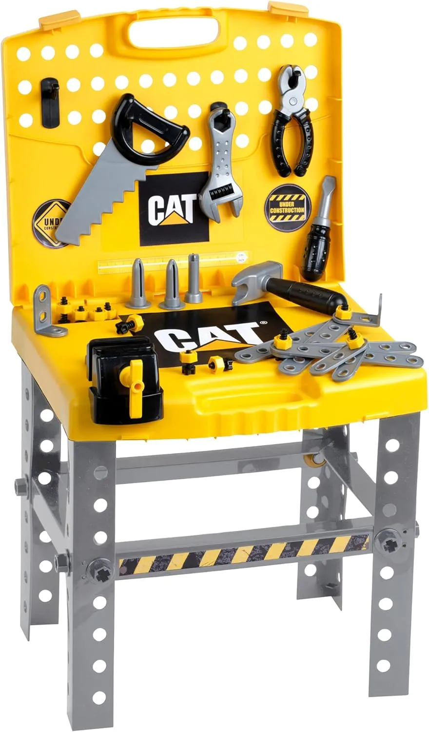 Klein CAT: Foldable Workbench - Transportable Tool Shop, Kids Pretend Play Tool Play Set, Ages 3 