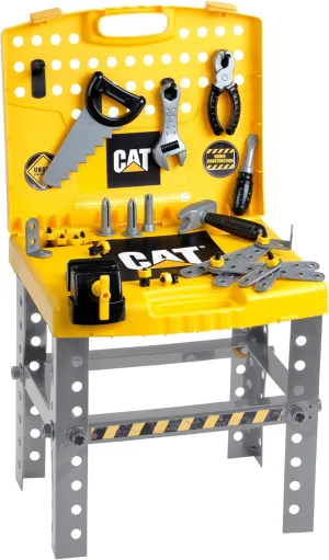 Klein CAT: Foldable Workbench - Transportable Tool Shop, Kids Pretend Play Tool Play Set, Ages 3 