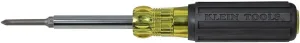 Klein Tools 32559 Multi-bit Screwdriver / Nut Driver, Extended Reach 6-in-1 Tool with Nut Driver, Phillips and Slotted Bits