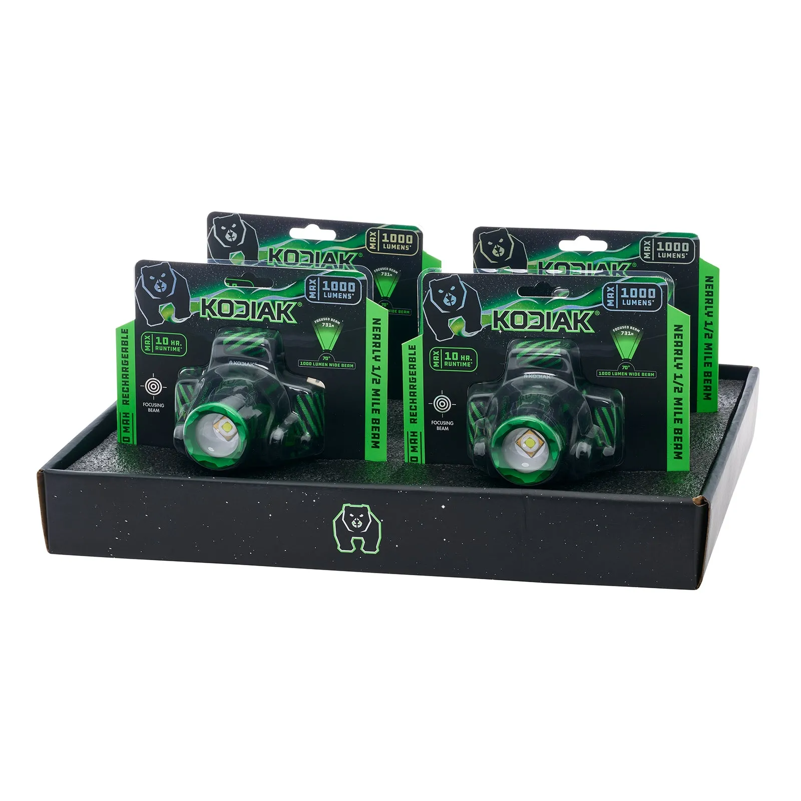 Kodiak® 1000 Lumen Nearly 1/2 Mile Beam Rechargeable Headlamp