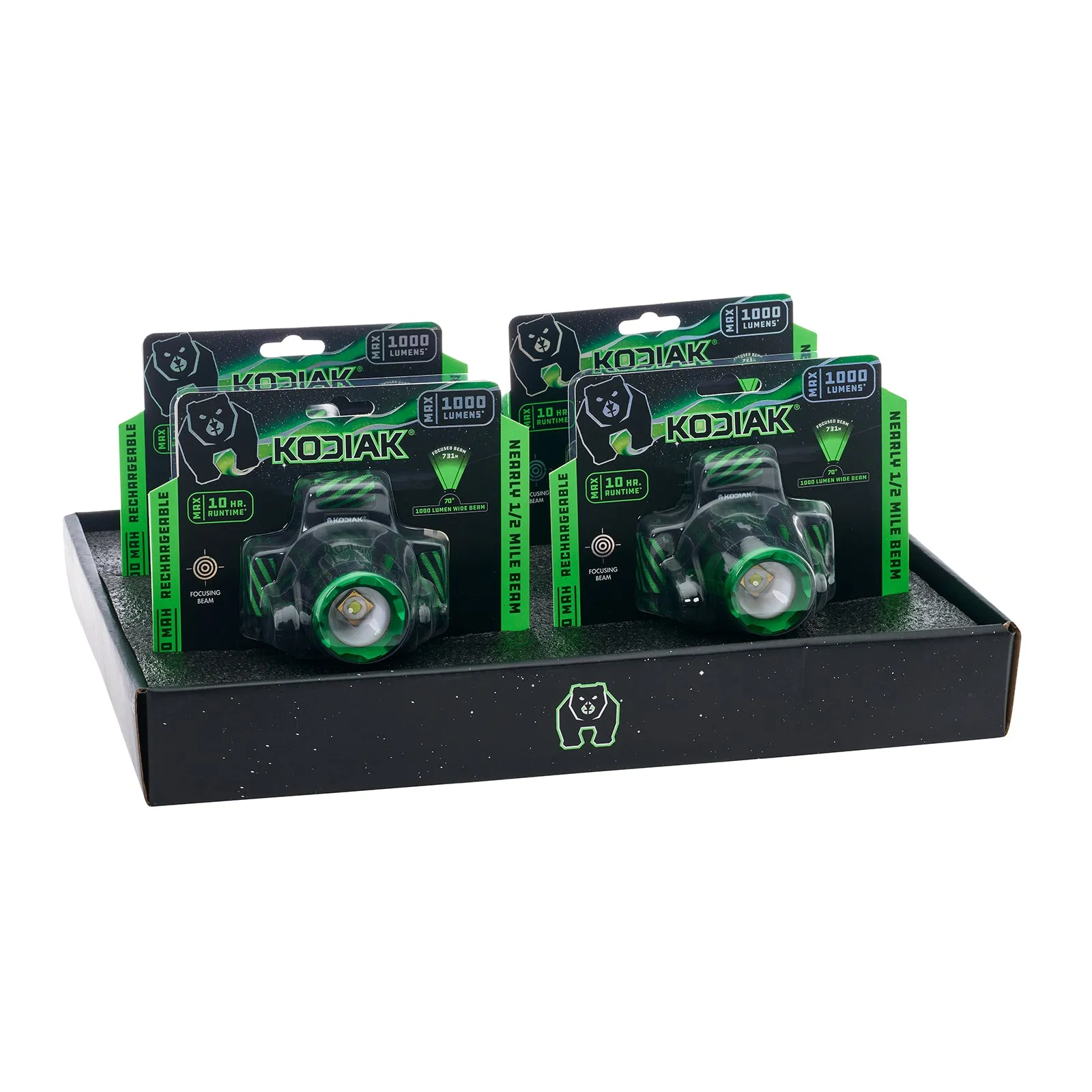 Kodiak® 1000 Lumen Nearly 1/2 Mile Beam Rechargeable Headlamp