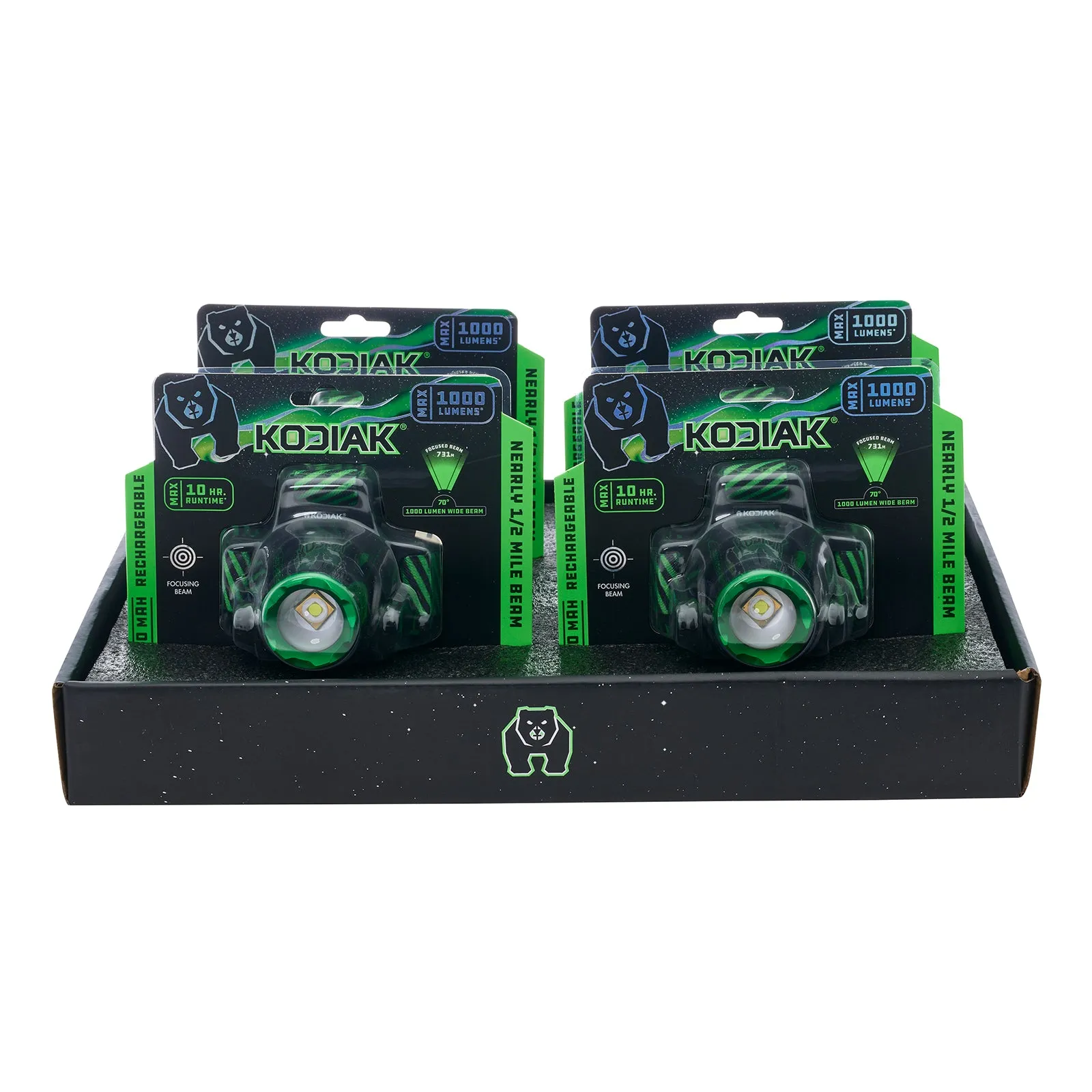 Kodiak® 1000 Lumen Nearly 1/2 Mile Beam Rechargeable Headlamp