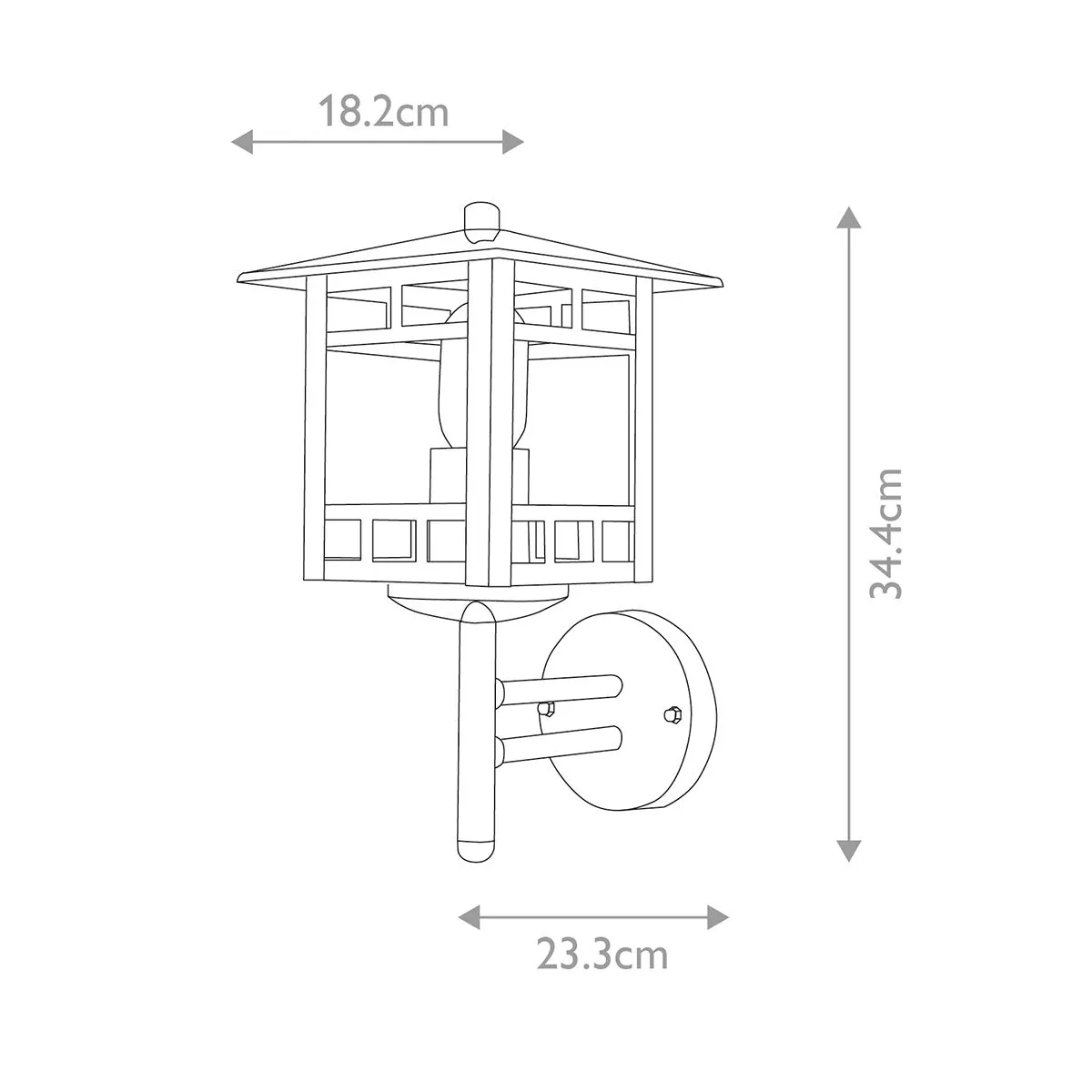 Kolne 1 Light Wall Lantern | Stainless Steel