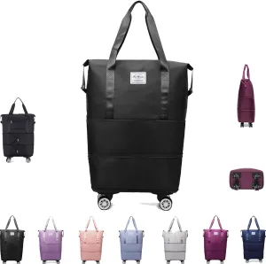 Kulken Pepepo Beentetravel Bag With Wheels,Large Capacity Travel Bag -Universal Wheel Removable,2025 New Large Capacity Travel Bag, Universal Wheel Removable (Black)