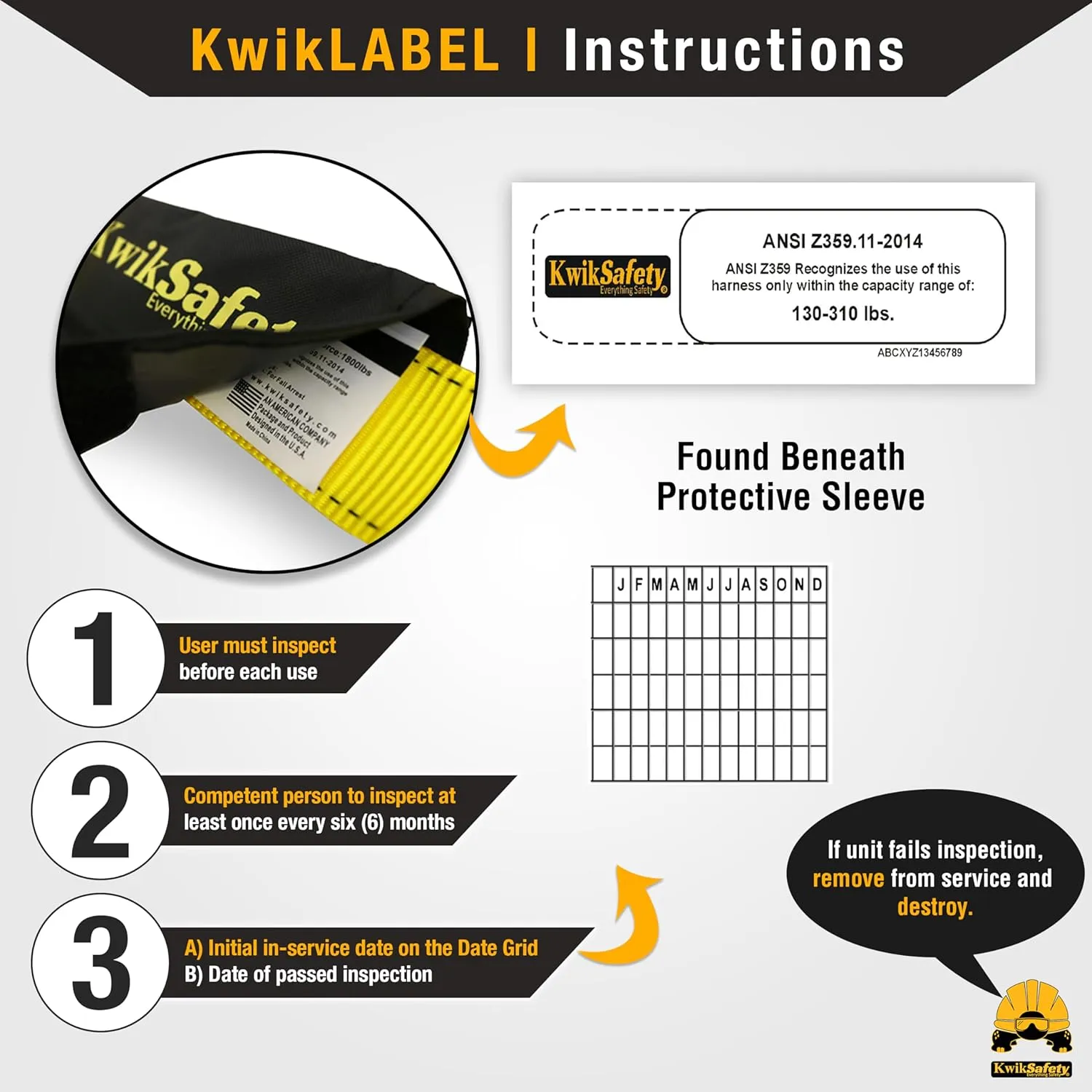 KwikSafety - Charlotte, NC - TORNADO Fall Protection Safety Harness [Full Body Single D-Ring] Construction ANSI Tested OSHA