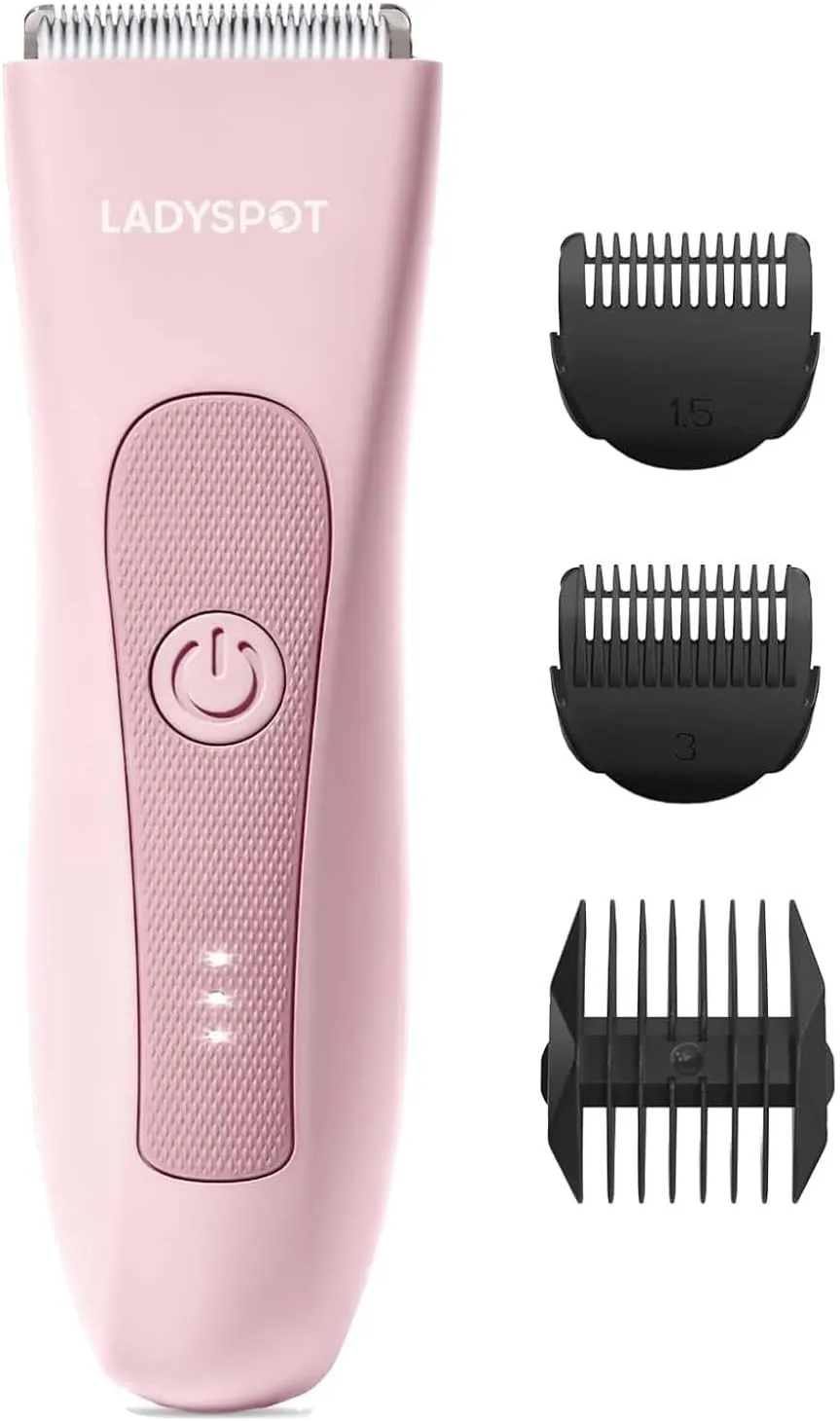 LADYSPOT™ Hair Finishing Trimmers, with 3 Guard and Replaceable Ceramic Blade Heads, LADYSPOT™ Hair Shaver Kit Sets (Women-Pink-Version)