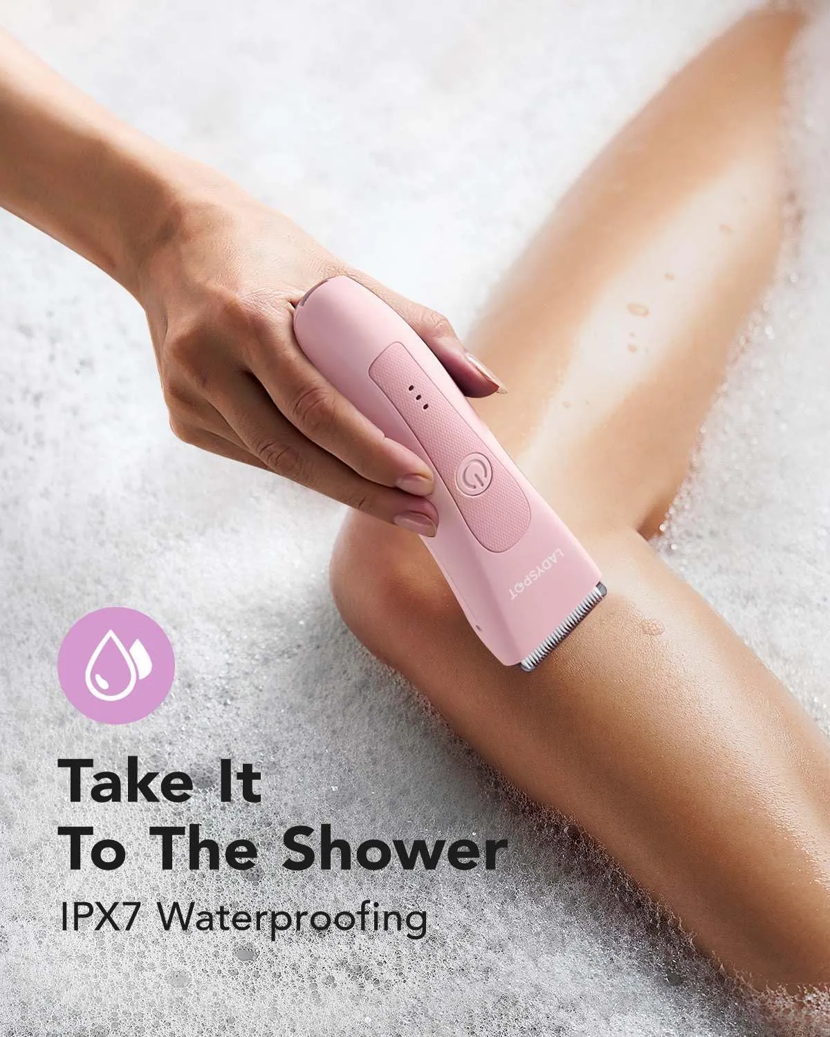 LADYSPOT™ Hair Finishing Trimmers, with 3 Guard and Replaceable Ceramic Blade Heads, LADYSPOT™ Hair Shaver Kit Sets (Women-Pink-Version)