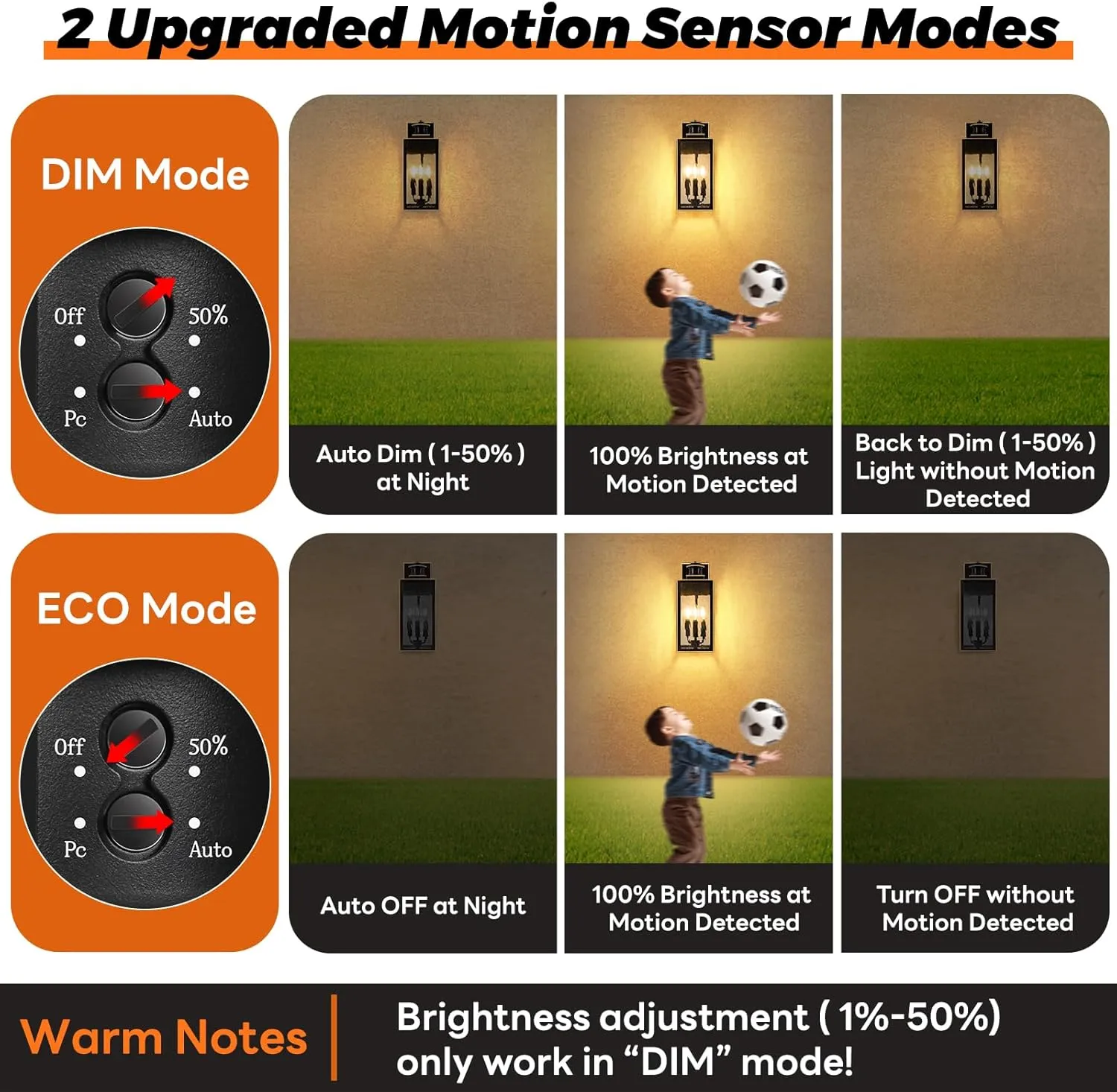 Large Motion Sensor Outdoor Wall Light, Waterproof Exterior Wall Sconce Light Fixture with Water-Rippled Glass, Bronze Modern Outside Wall Lantern for House, Porch, Patio, Garage, Bulbs Not Included
