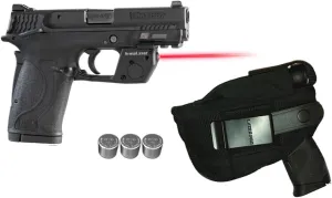 LASERPRO Red Laser Kit for S&W Smith-Wesson® Equalizer, Shield™ EZ® 380 and 9mm, M&P®22 Compact w/LASERPRO Holster, Touch-Activated ArmaLaser TR28S / TR28 Red Laser Sight