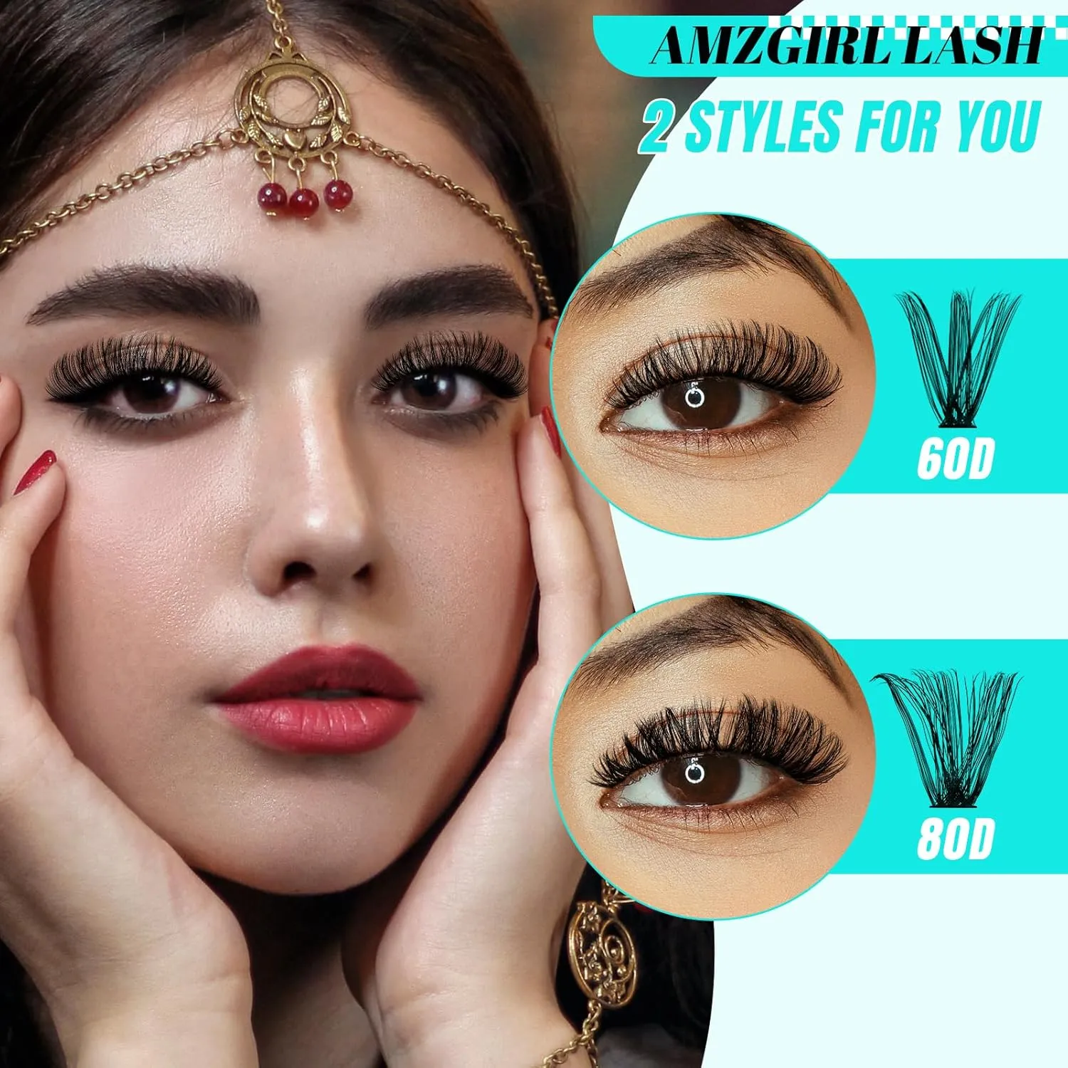 Lash Clusters Kit 280Pcs,60D 80D Eyelash Extension Kit,Lash Bond and Seal Waterproof,Lash Remover for Individual Cluster Lashes Kit,Lash Applicator Tool for DIY Lash Extension Kit(D-Mix9-16mm Kit)