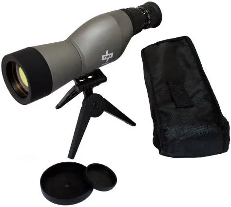 Lastworld 15-50X 60 Angle Spotting Scope Rubies Coated Water Resistant with Compact Tripod
