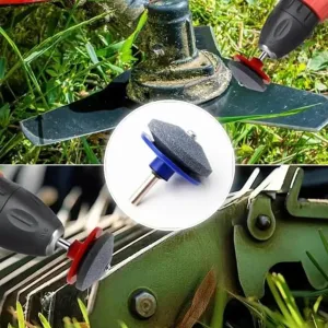 Lawn Mower Blade Sharpener Set, 6 Pieces, Multi-Tool Sharpening Kit for Blades, Axes, Machetes, Scissors (black)