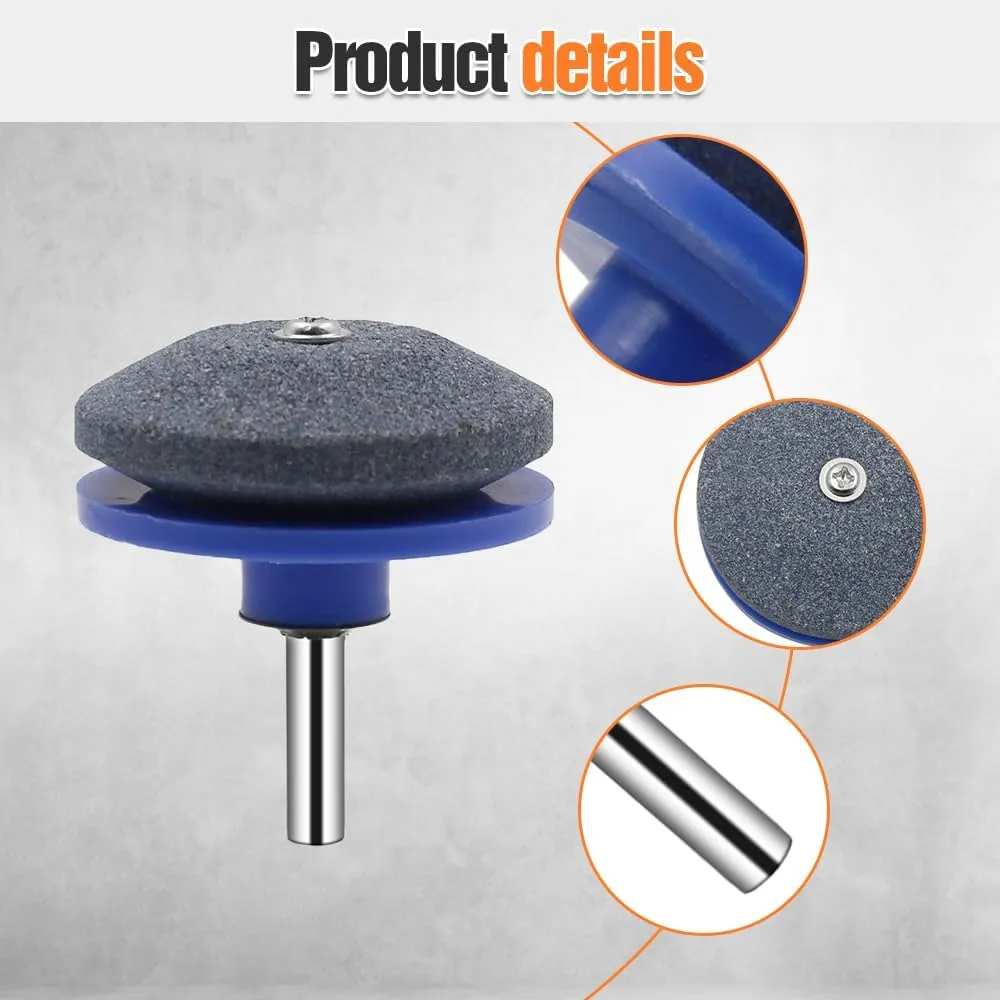 Lawn Mower Blade Sharpener Tool, Lawnmower Dull Blade Sharpener Universal Blade Sharpeners for Lawn Mowers, Garden Tool Sharpener Sharpening Stones Lawnmower Blade Sharpener for Drill (A# Black_4PCS)