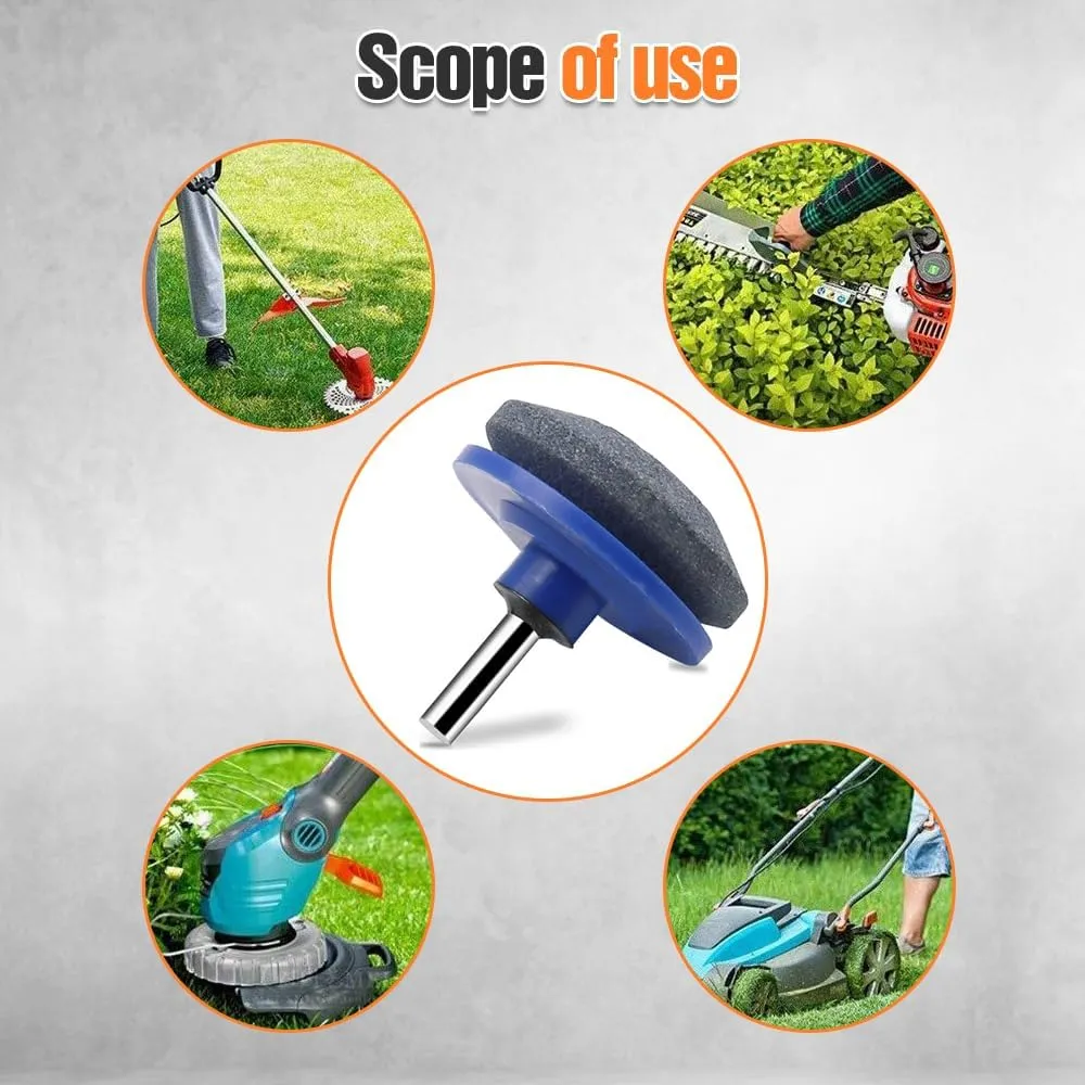 Lawn Mower Blade Sharpener Tool, Lawnmower Dull Blade Sharpener Universal Blade Sharpeners for Lawn Mowers, Garden Tool Sharpener Sharpening Stones Lawnmower Blade Sharpener for Drill (A# Black_4PCS)