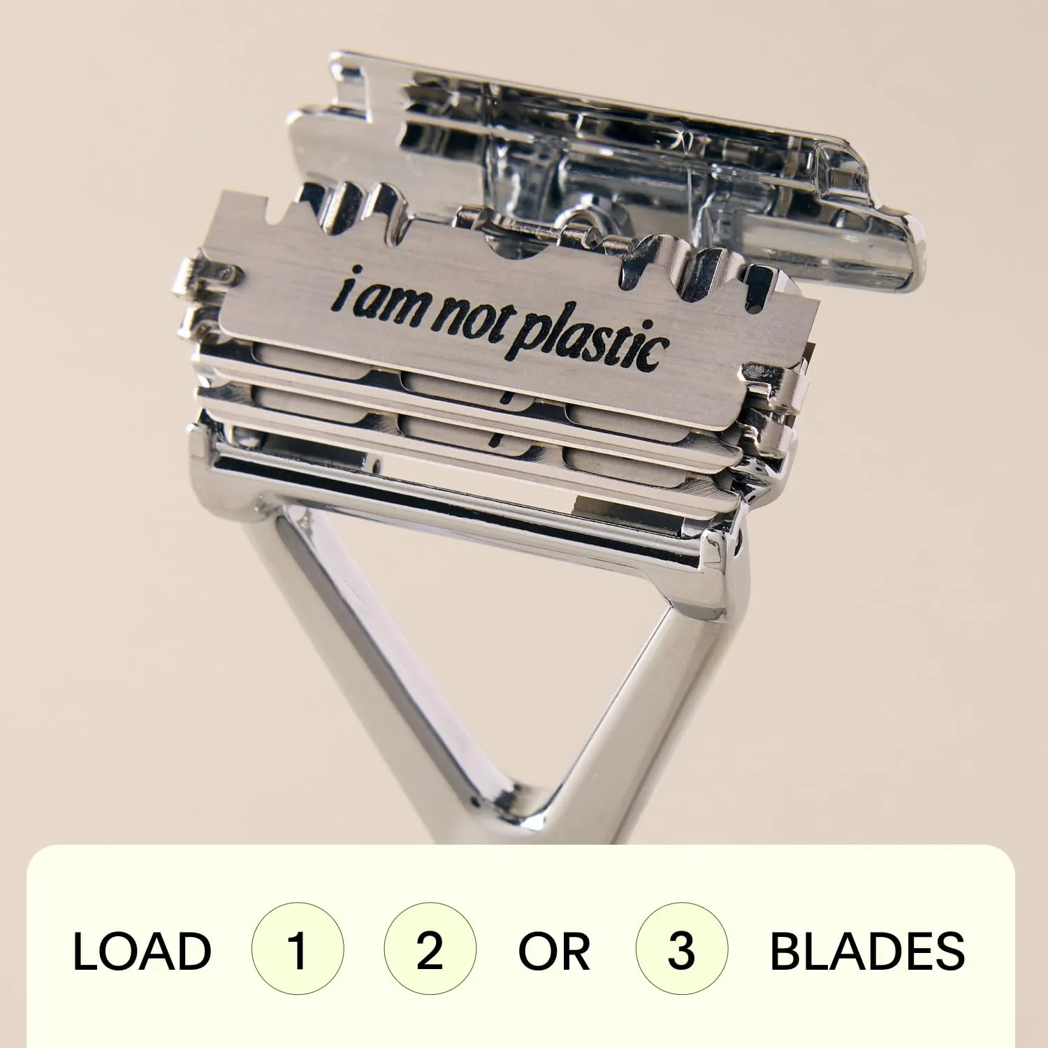 Leaf Shave | Leaf Razor, Chrome - All-Metal, Eco-Friendly Shaver for Women & Men; Includes 10 Stainless Steel Single-Edge Blades; Recommended for Head Shaving and Leg Shaving
