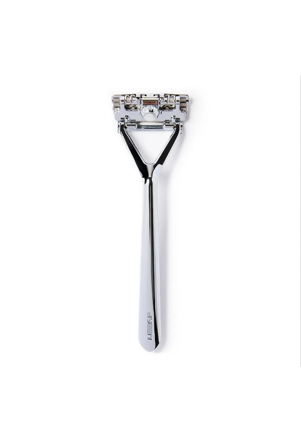 Leaf Shave | Leaf Razor, Chrome - All-Metal, Eco-Friendly Shaver for Women & Men; Includes 10 Stainless Steel Single-Edge Blades; Recommended for Head Shaving and Leg Shaving