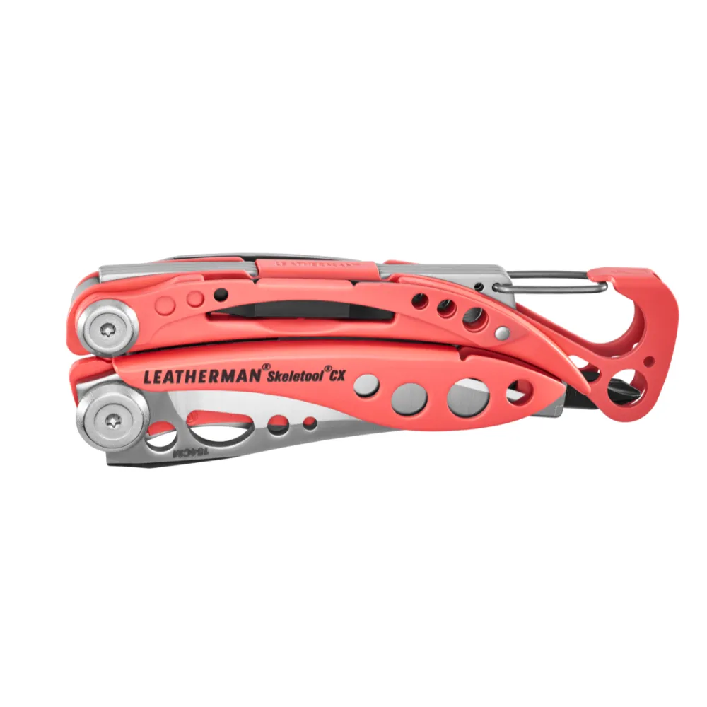 Leatherman 7 Tool Skeletool CX Lightweight Multi-Tool with Knife Blade Guava