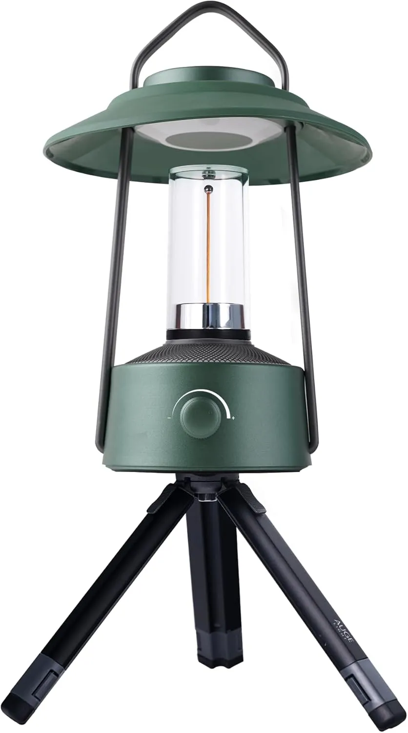 LED Camping Lantern, Dimmable with Dual Color Temperature 1600K-5000K, Metal Construction, Portable with Tripod Stand